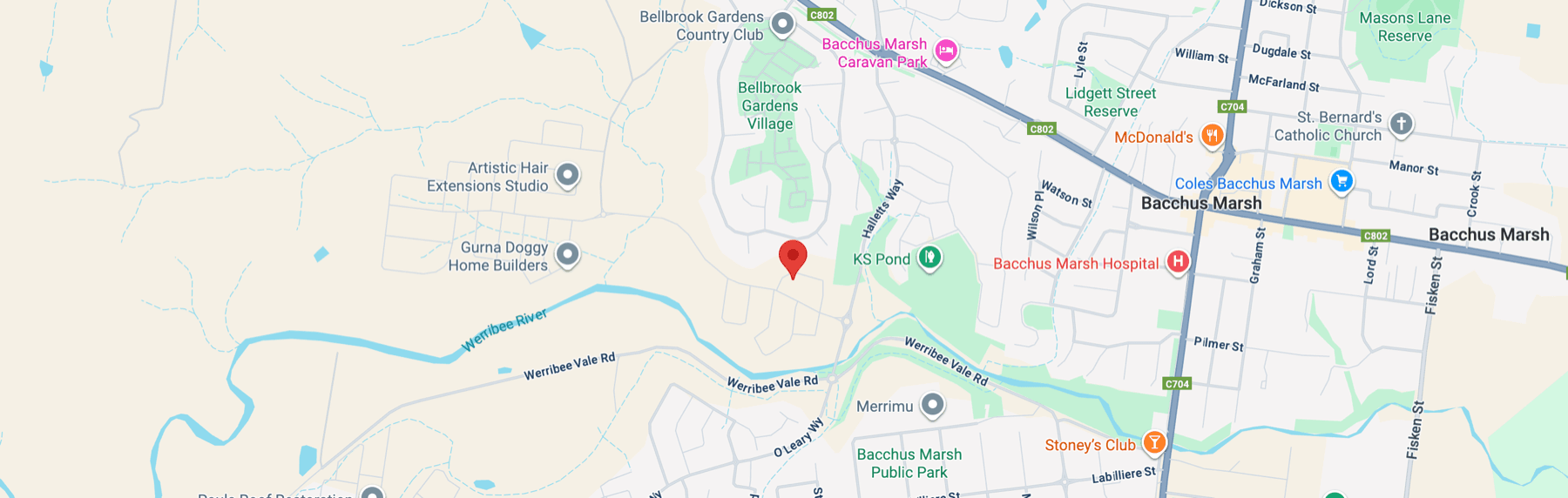 Map showing the Australian Smile Group office